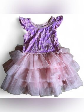 Coco Moon Hawaii Pink Floral Bamboo Tutu Dress Girls 2T